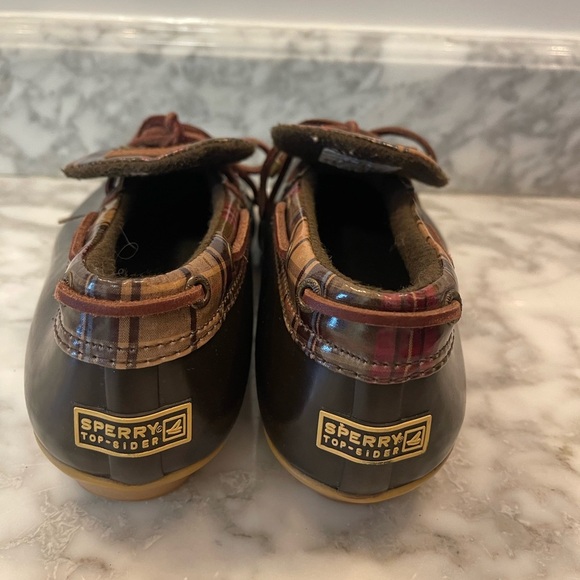 Vintage Sperry Topsider plaid Ankle Duck Boots Size 9 - Picture 4 of 6